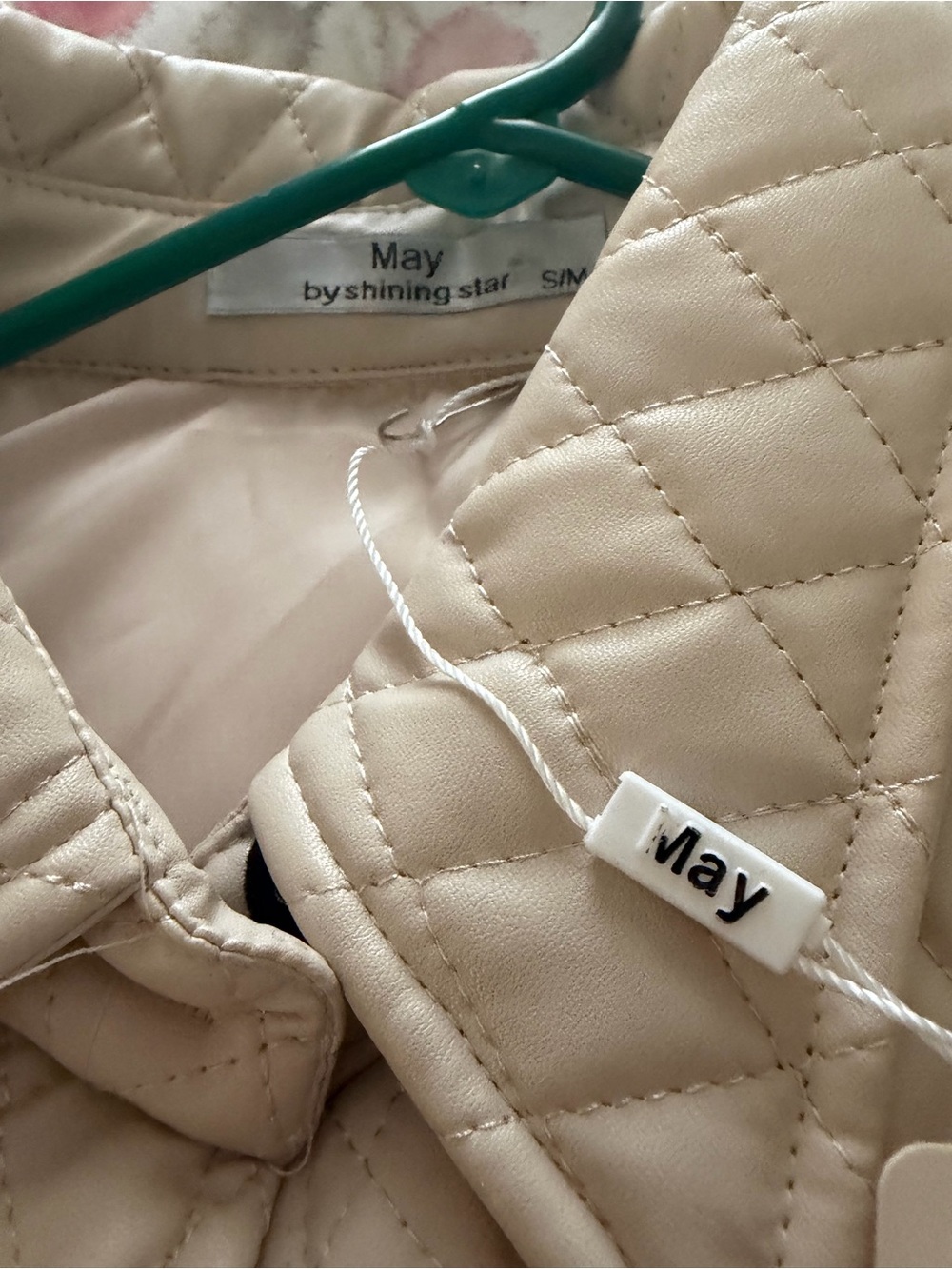 Quilted Cream Jacket with Button Front - Picture 4 of 4